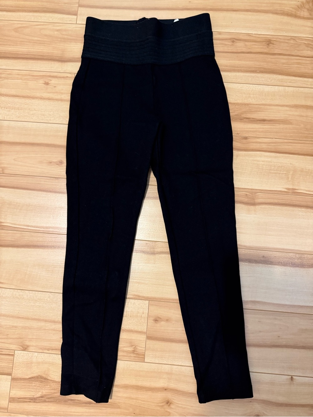 Zara Black Skinny High-Waist Ponte Pants